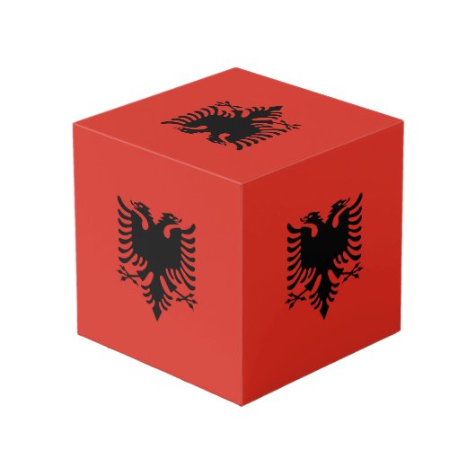 Cube Photo Drapeau albanais (Angle arrière)