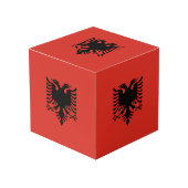Cube Photo Drapeau albanais (Angle devant)