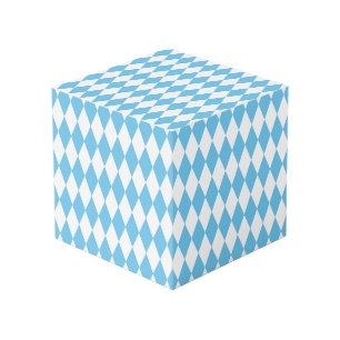 Cube Photo Drapeau bleu et blanc Bavière Rhombus Motif