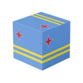 Cube Photo Drapeau d'Aruba (Angle arrière)