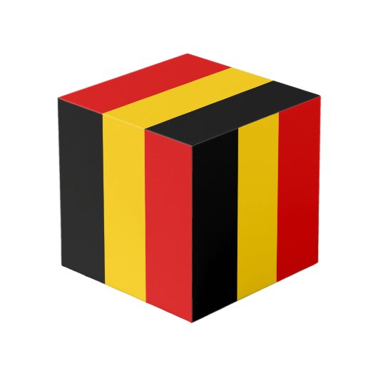 Cube Photo Drapeau de Belgique (Angle arrière)