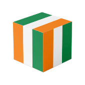 Cube Photo Drapeau de Côte d'Ivoire (Angle arrière)