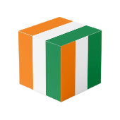 Cube Photo Drapeau de Côte d'Ivoire (Angle devant)