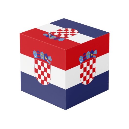 Cube Photo Drapeau de Croatie (Angle arrière)