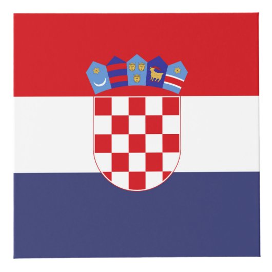 Cube Photo Drapeau de Croatie (Devant)