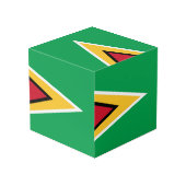 Cube Photo Drapeau de Guyana (Angle arrière)