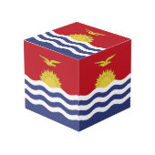 Cube Photo Drapeau de Kiribati (Angle devant)