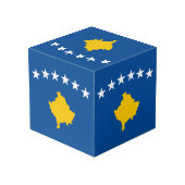 Cube Photo Drapeau de Kosovo (Angle arrière)