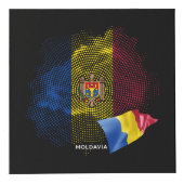 Cube Photo Drapeau de la Moldavie (Droite)