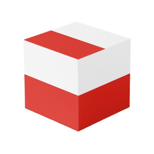 Cube Photo Drapeau de la Pologne (Angle devant)