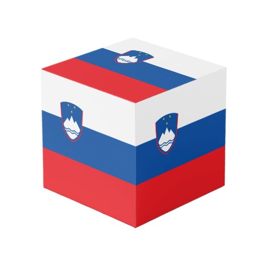 Cube Photo Drapeau de la Slovénie (Angle devant)