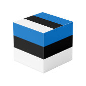 Cube Photo Drapeau de l'Estonie (Angle devant)