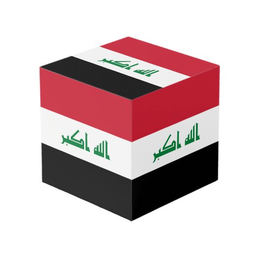 Cube Photo Drapeau de l'Irak (Angle devant)