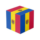 Cube Photo Drapeau de Moldavie (Angle arrière)