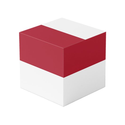 Cube Photo Drapeau de Monaco (Angle arrière)