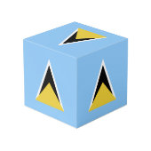 Cube Photo Drapeau de Sainte-Lucie (Angle arrière)