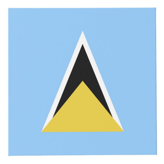 Cube Photo Drapeau de Sainte-Lucie (Devant)