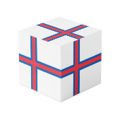 Cube Photo Drapeau des îles Féroé (Angle arrière)