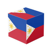 Cube Photo drapeau des Philippines (Angle devant)