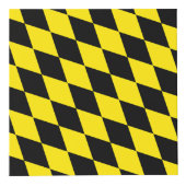 Cube Photo Drapeau diamant de Bavière noire et jaune Motif (Droite)