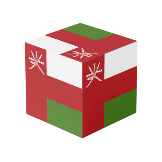 Cube Photo Drapeau d'Oman (Angle arrière)