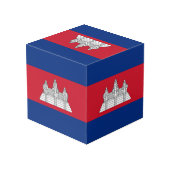 Cube Photo drapeau du Cambodge (Angle arrière)