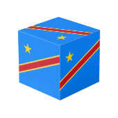 Cube Photo drapeau du Congo (Angle arrière)