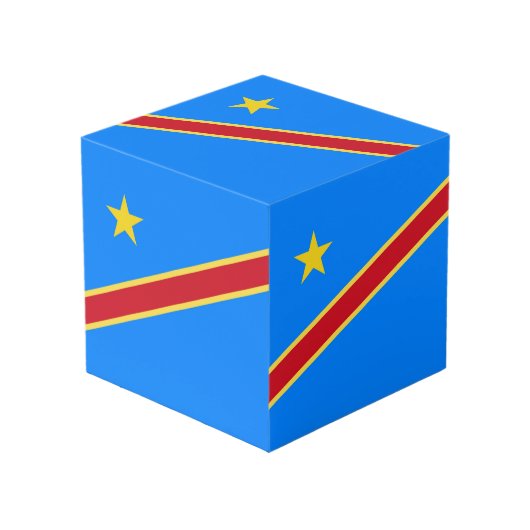 Cube Photo drapeau du Congo (Angle devant)
