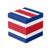 Cube Photo Drapeau du Costa Rica (Angle arrière)