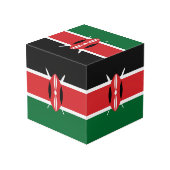 Cube Photo Drapeau du Kenya (Angle arrière)