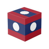 Cube Photo Drapeau du Laos (Angle arrière)