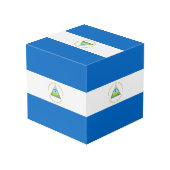 Cube Photo Drapeau du Nicaragua (Angle arrière)