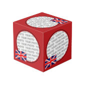 Cube Photo Drapeau du Royaume-Uni + vos idées (Angle arrière)