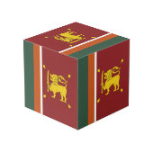 Cube Photo Drapeau du Sri Lanka (Angle arrière)