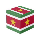 Cube Photo drapeau du Suriname (Angle arrière)