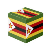 Cube Photo drapeau du Zimbabwe (Angle devant)