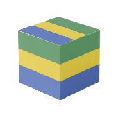 Cube Photo Drapeau Gabon (Angle devant)