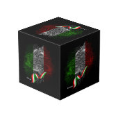 Cube Photo Drapeau italien (Angle arrière)