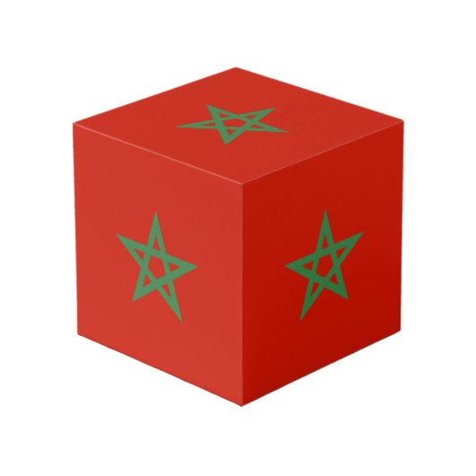 Cube Photo drapeau marocain (Angle devant)