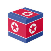 Cube Photo Drapeau nord-coréen (Angle arrière)