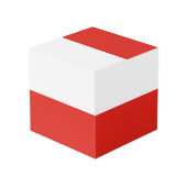 Cube Photo Drapeau polonais (Angle arrière)