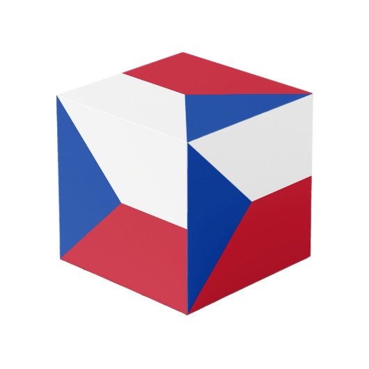 Cube Photo Drapeau République tchèque (Angle arrière)