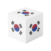 Cube Photo drapeau sud-coréen (Angle devant)