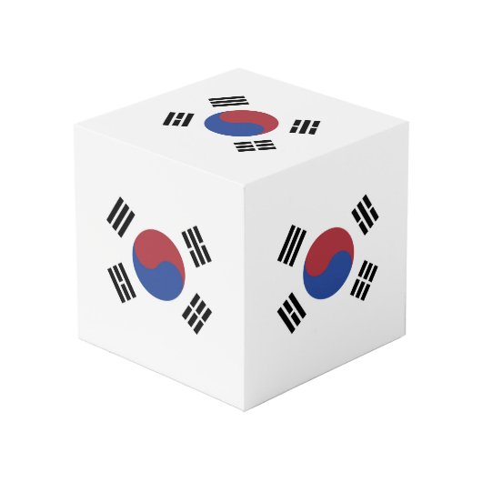 Cube Photo drapeau sud-coréen (Angle devant)