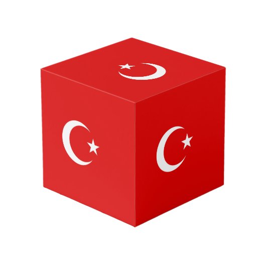 Cube Photo Drapeau turc (Angle arrière)