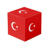 Cube Photo Drapeau turc (Angle devant)