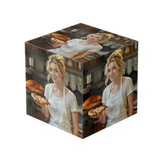 Cube Photo Eating Pizza Photo Personalize Customize