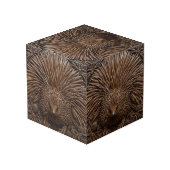 Cube Photo Echidna Australienne En Bois Câblé, (Angle arrière)