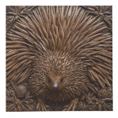 Cube Photo Echidna Australienne En Bois Câblé, (Devant)