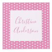 Cube Photo Fille de nouveau-né avec statistiques de naissance (Devant)